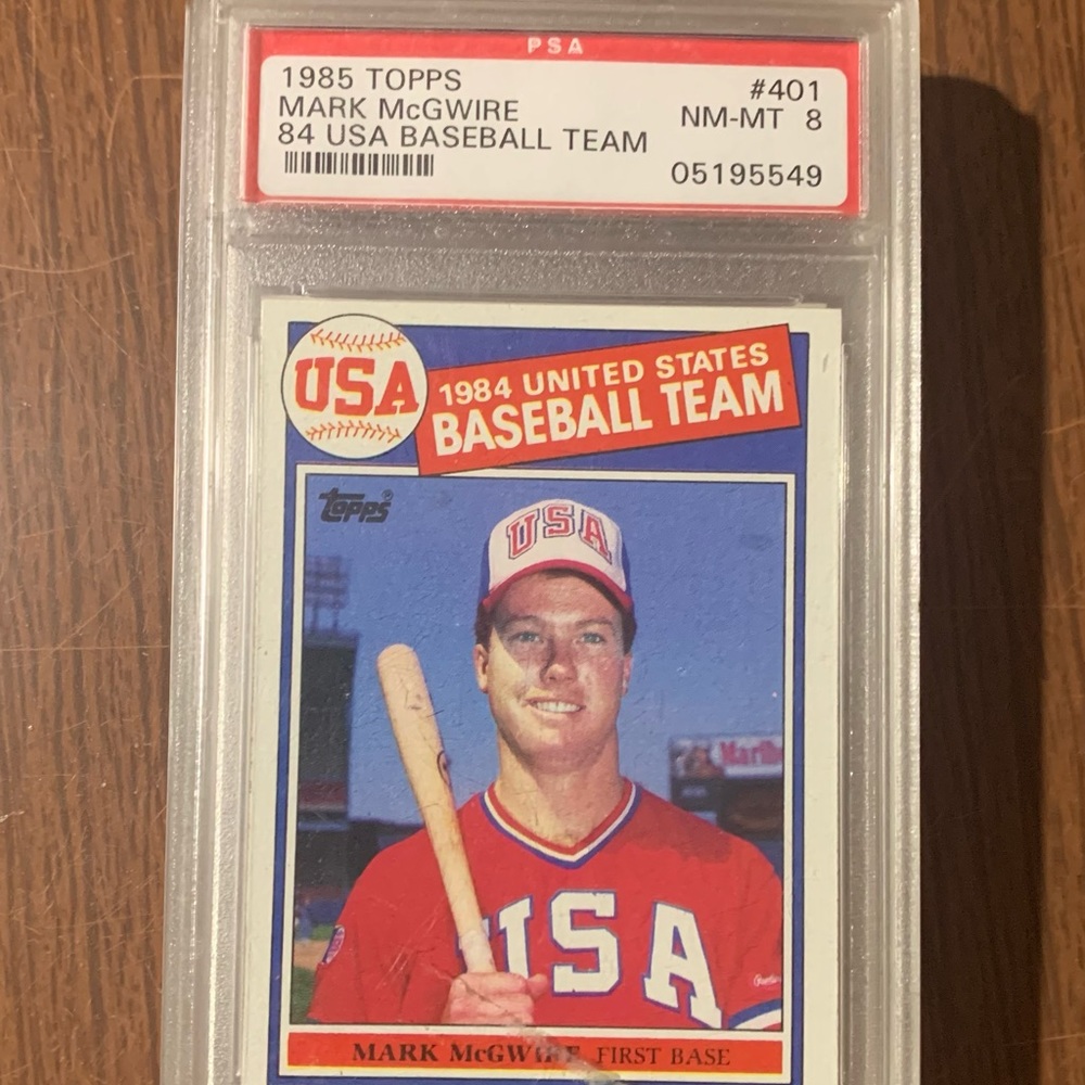 1985 Topps Mark McGwire PSA 8